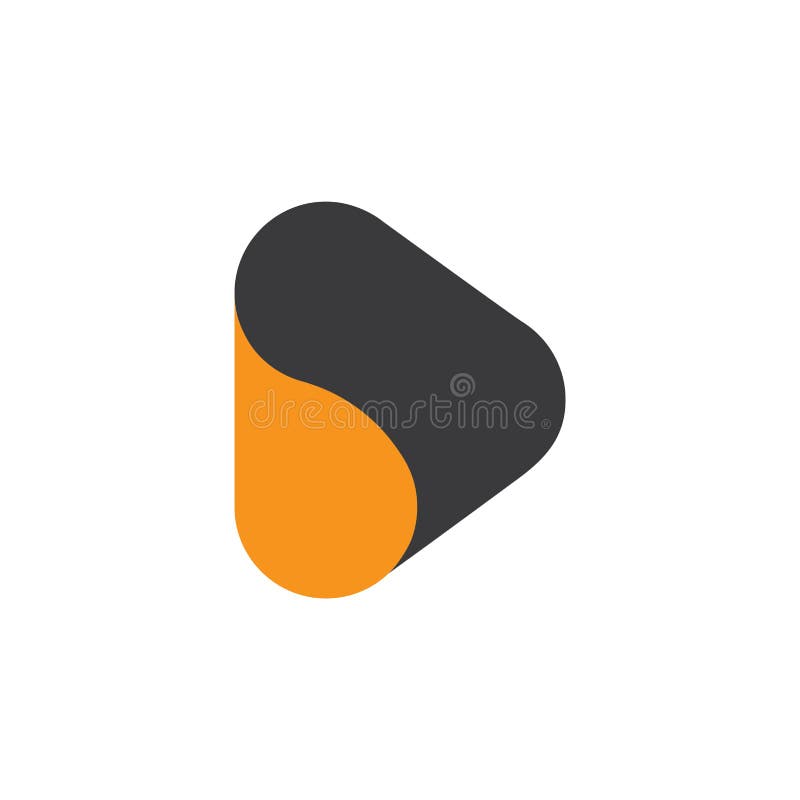 Letra d curvas 3d logotipo de color vectorial libre illustration Letra d curvas 3d logotipo de color vectorial libre illustration