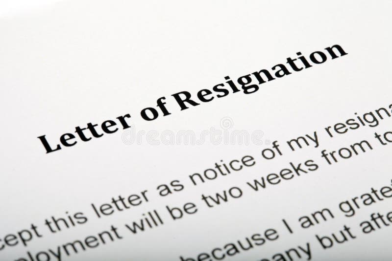 Letra de la dimisión