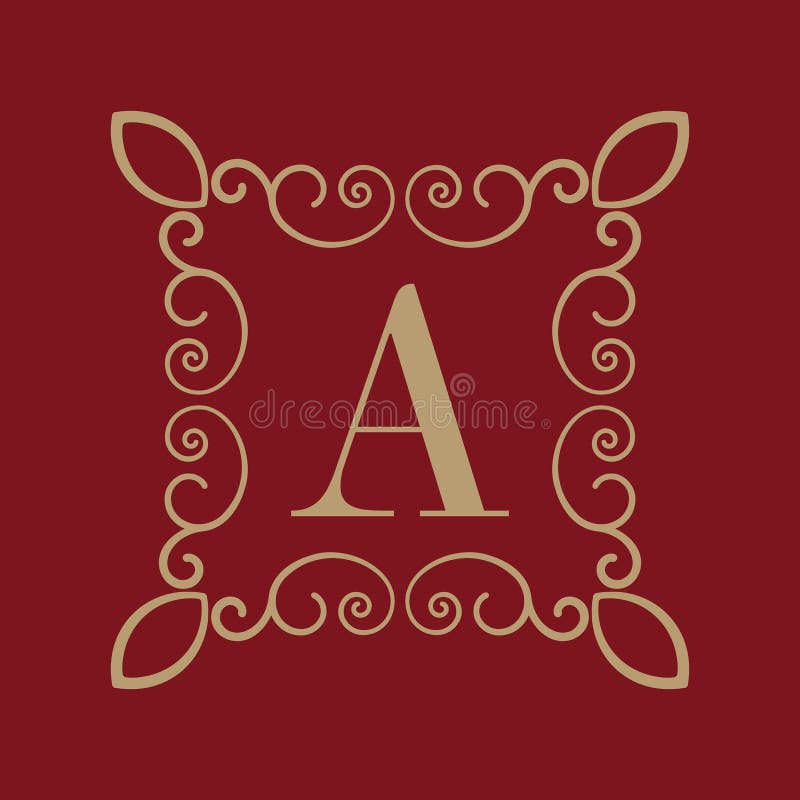 Letra A del monograma Ornamento caligráfico oro Conceptos retros, del negocio y del vintage Ilustración del vector libre illustration Letra A del monograma Ornamento caligráfico oro Conceptos retros, del negocio y del vintage Ilustración del vector libre illustration