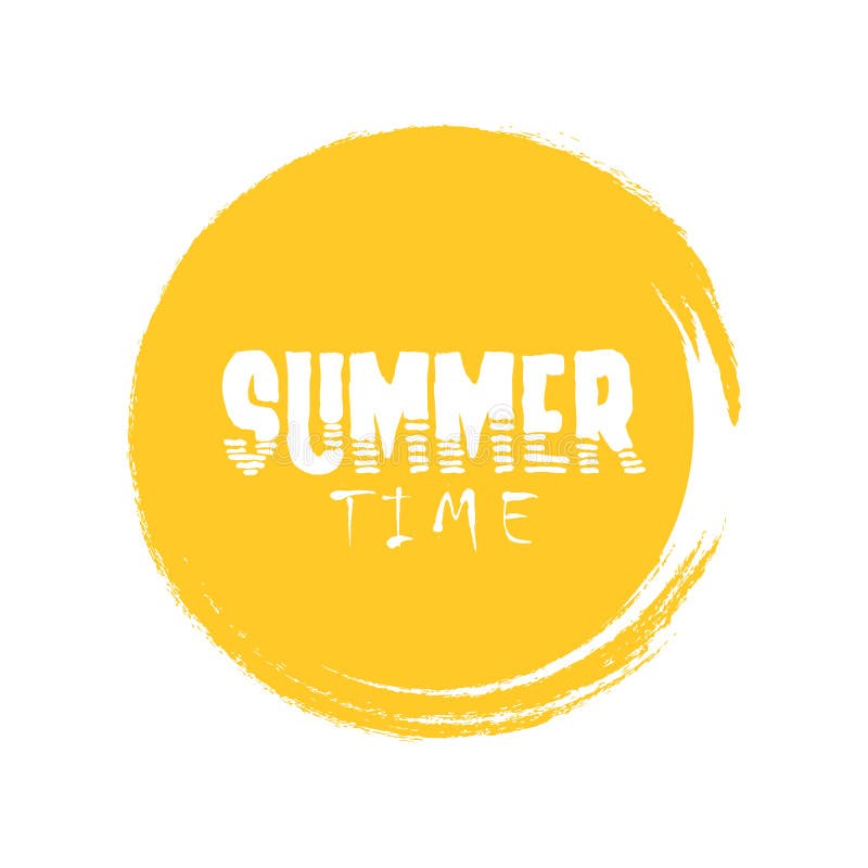 Letra del tiempo de verano en el ejemplo anaranjado del vector del círculo del grunge redondo ilustración del vector Letra del tiempo de verano en el ejemplo anaranjado del vector del círculo del grunge redondo ilustración del vector