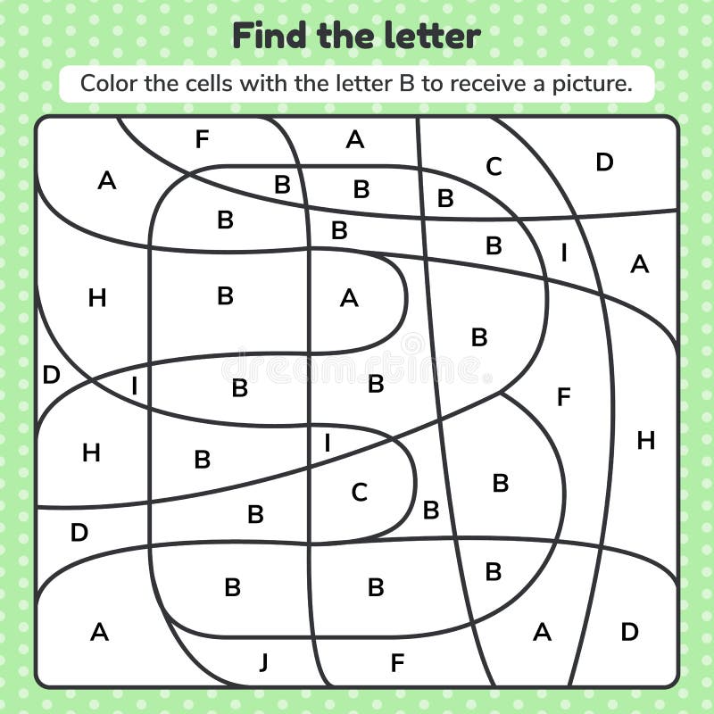 Letra do livro para colorir para crianças Folha para o pré-escolar, o jardim de infância e a idade escolar ilustração stock Letra do livro para colorir para crianças Folha para o pré-escolar, o jardim de infância e a idade escolar ilustração stock