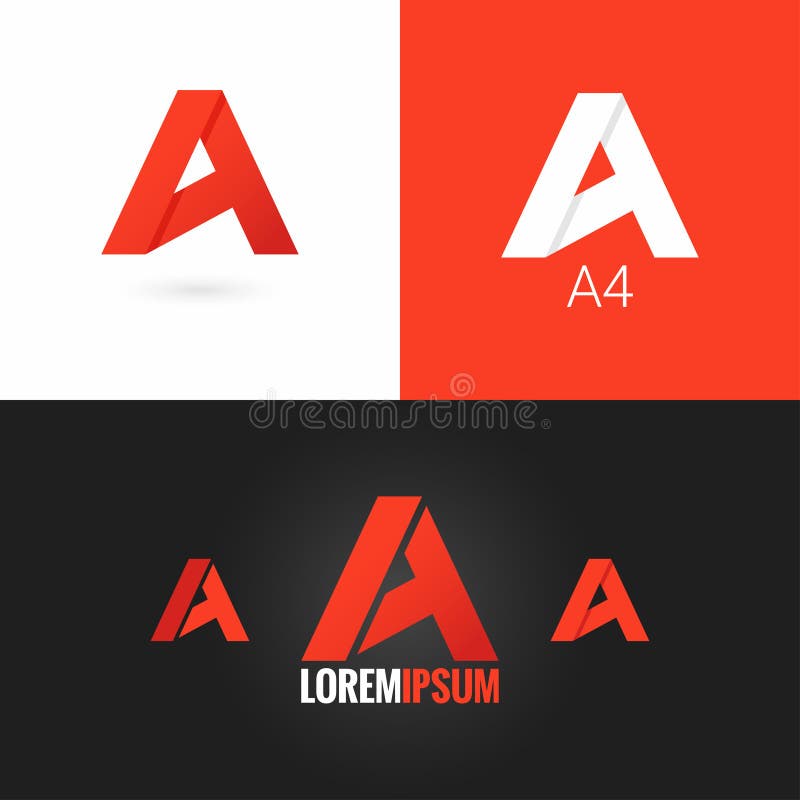 Letra el fondo determinado del icono del diseño del logotipo de A stock de ilustración Letra el fondo determinado del icono del diseño del logotipo de A stock de ilustración