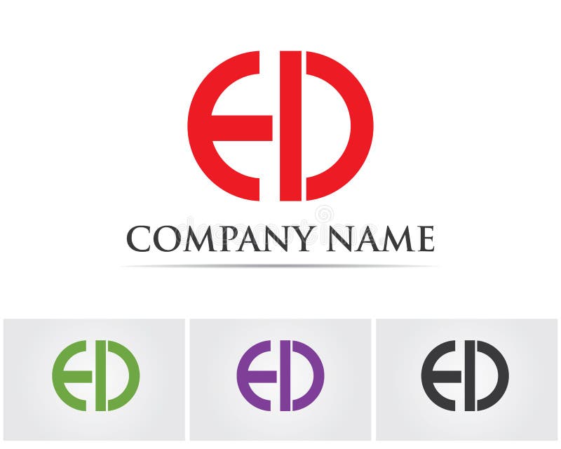Letra iconos de la plantilla del logotipo de e d libre illustration Letra iconos de la plantilla del logotipo de e d libre illustration
