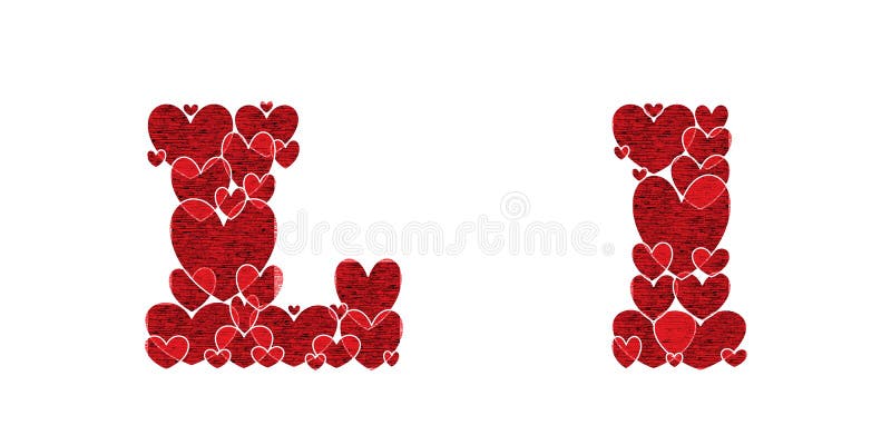 Letra R Hecha De Corazones Stock De Ilustracion Ilustracion De Estilo