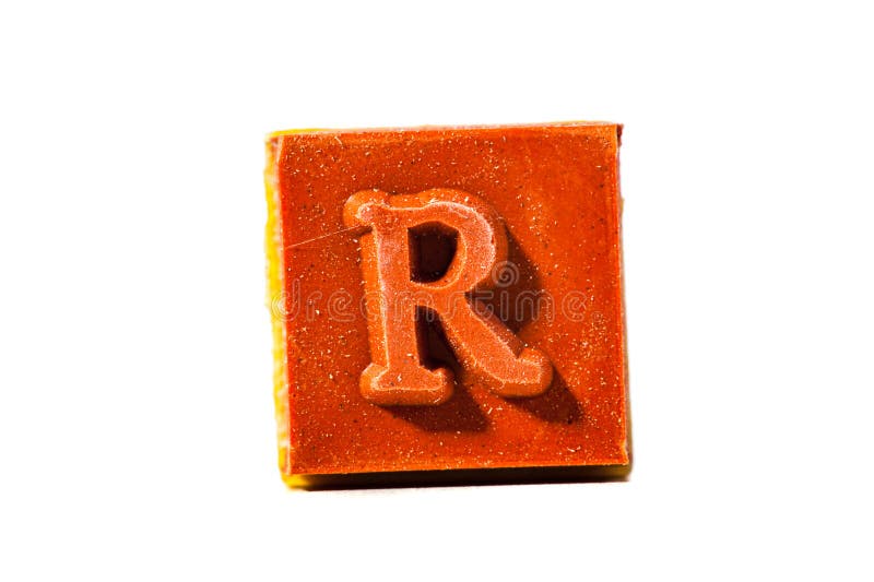 Letter R. Rubber stamp with wooden handle. Entire alphabet available. Letter R. Rubber stamp with wooden handle. Entire alphabet available.