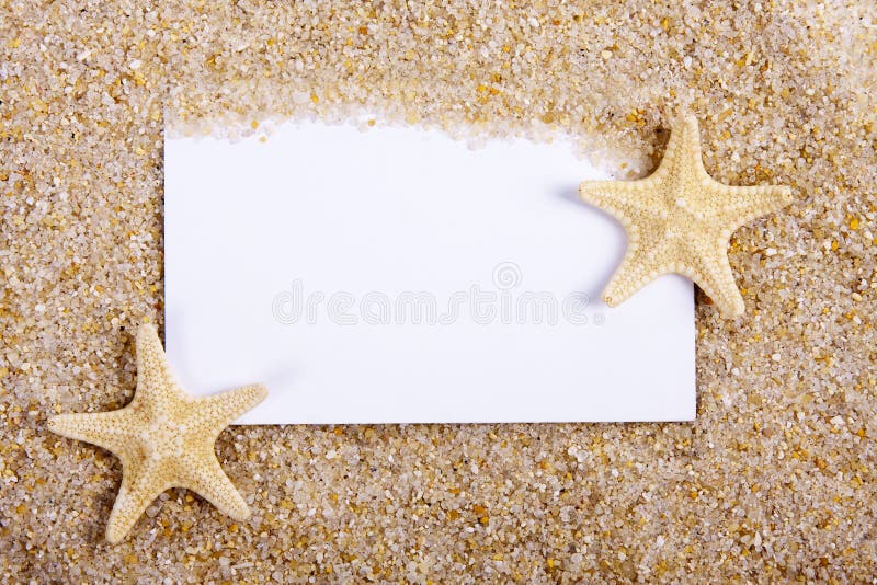 Letra em branco na areia foto de stock