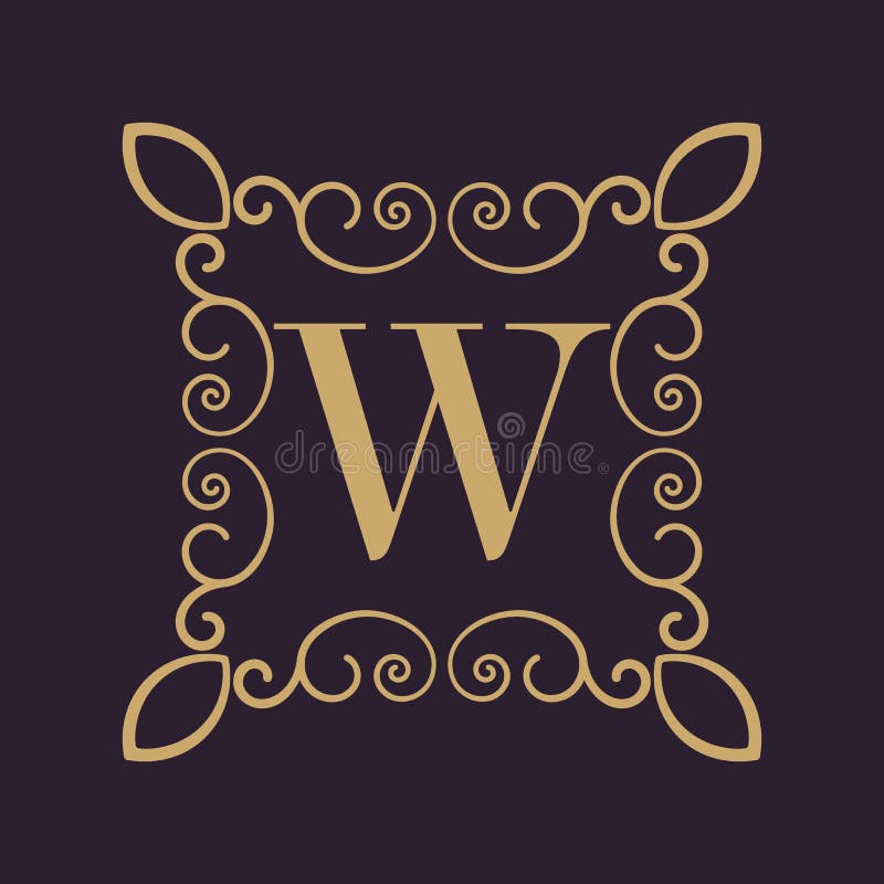 Letra W del monograma Ornamento caligráfico oro Conceptos retros, del negocio y del vintage Ilustración del vector libre illustration Letra W del monograma Ornamento caligráfico oro Conceptos retros, del negocio y del vintage Ilustración del vector libre illustration