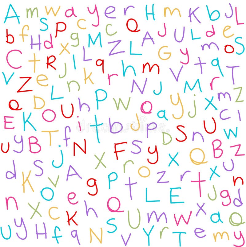 Letras coloridas ilustração royalty free