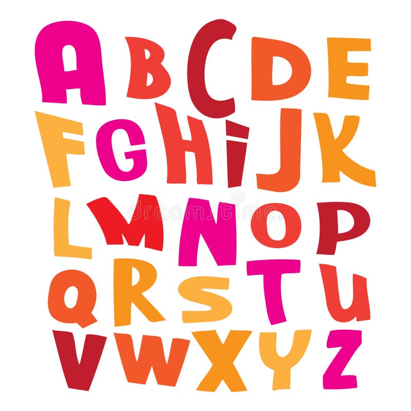 Letras Coloridas Do Alfabeto Do Vetor No Illustra Branco Ilustração Do