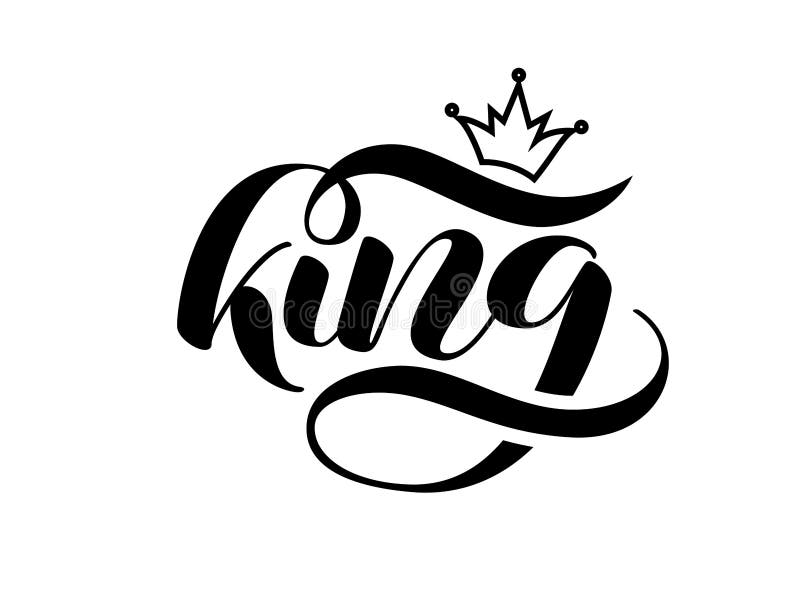 Letras del cepillo del rey Ejemplo del vector para la bandera stock de ilustración Letras del cepillo del rey Ejemplo del vector para la bandera stock de ilustración