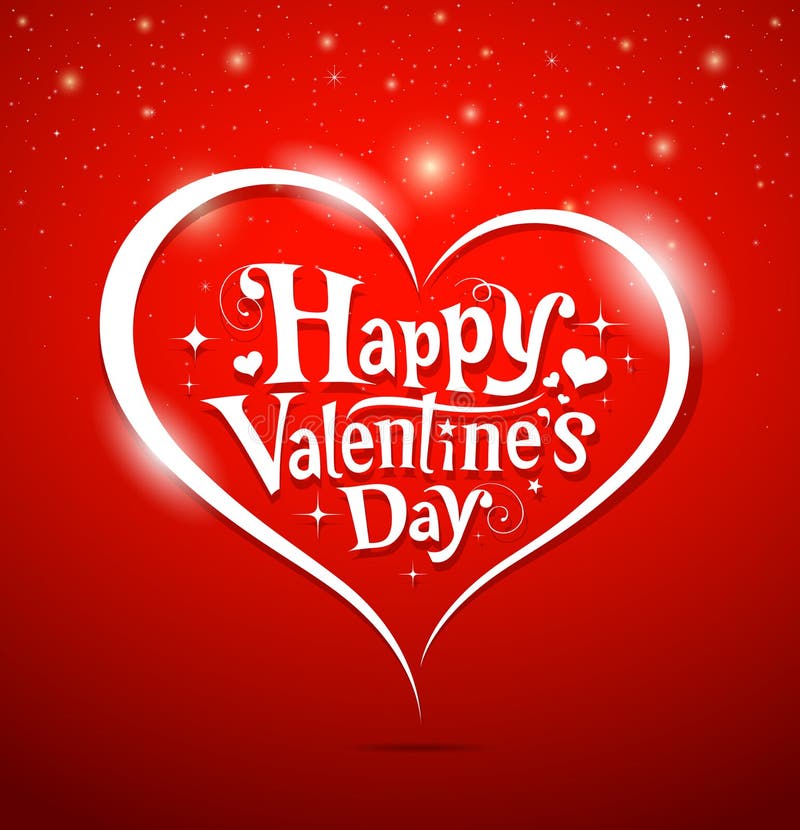 Letras del día felices de la tarjeta del día de San Valentín libre illustration Letras del día felices de la tarjeta del día de San Valentín libre illustration