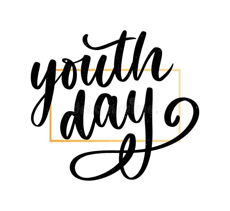 Letras del lema amarillo del fondo del día internacional de la juventud imagenes de archivo Letras del lema amarillo del fondo del día internacional de la juventud imagenes de archivo