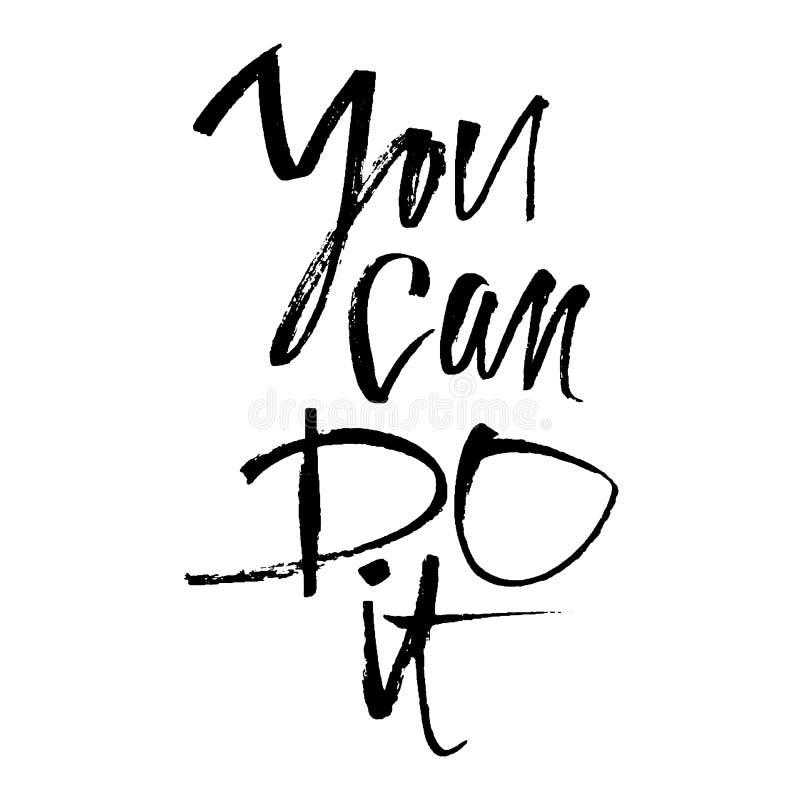 Letras dibujadas mano del vector Las palabras usted puede hacerlo a mano Ilustración aislada del vector Caligrafía moderna manusc ilustración del vector Letras dibujadas mano del vector Las palabras usted puede hacerlo a mano Ilustración aislada del vector Caligrafía moderna manusc ilustración del vector