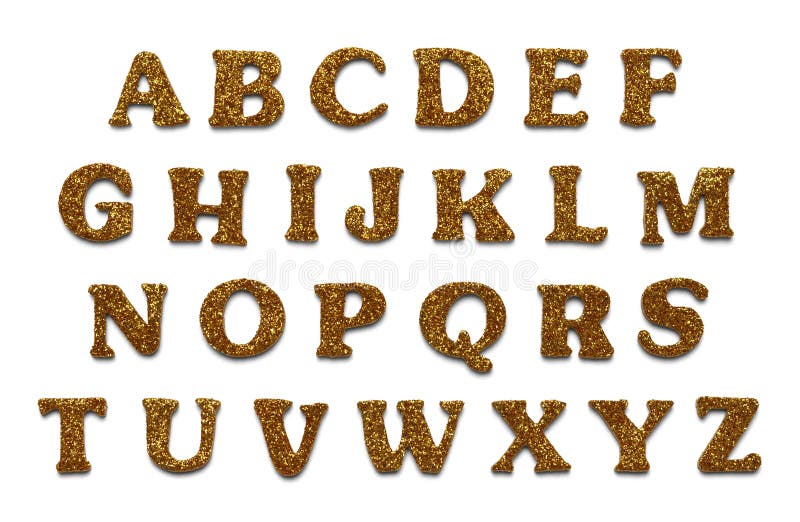 Letras do brilho do ouro fotografia de stock Letras do brilho do ouro fotografia de stock