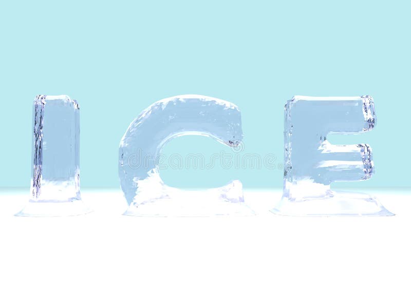 Letras do gelo ilustração do vetor Letras do gelo ilustração do vetor