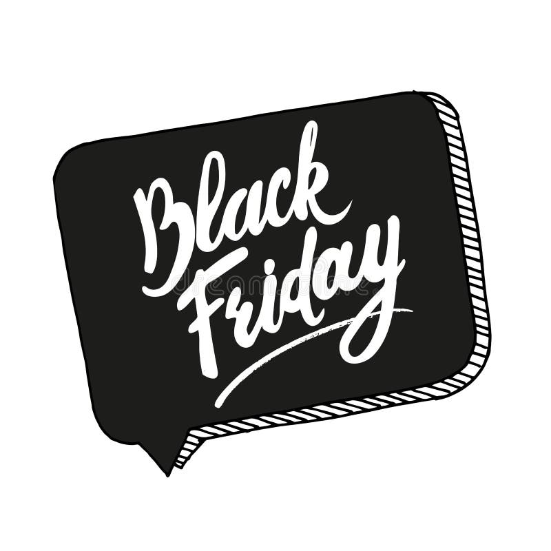 Letras hechas a mano de la venta de Black Friday, caligrafía en el fondo blanco para el logotipo, banderas, etiquetas, impresione ilustración del vector Letras hechas a mano de la venta de Black Friday, caligrafía en el fondo blanco para el logotipo, banderas, etiquetas, impresione ilustración del vector