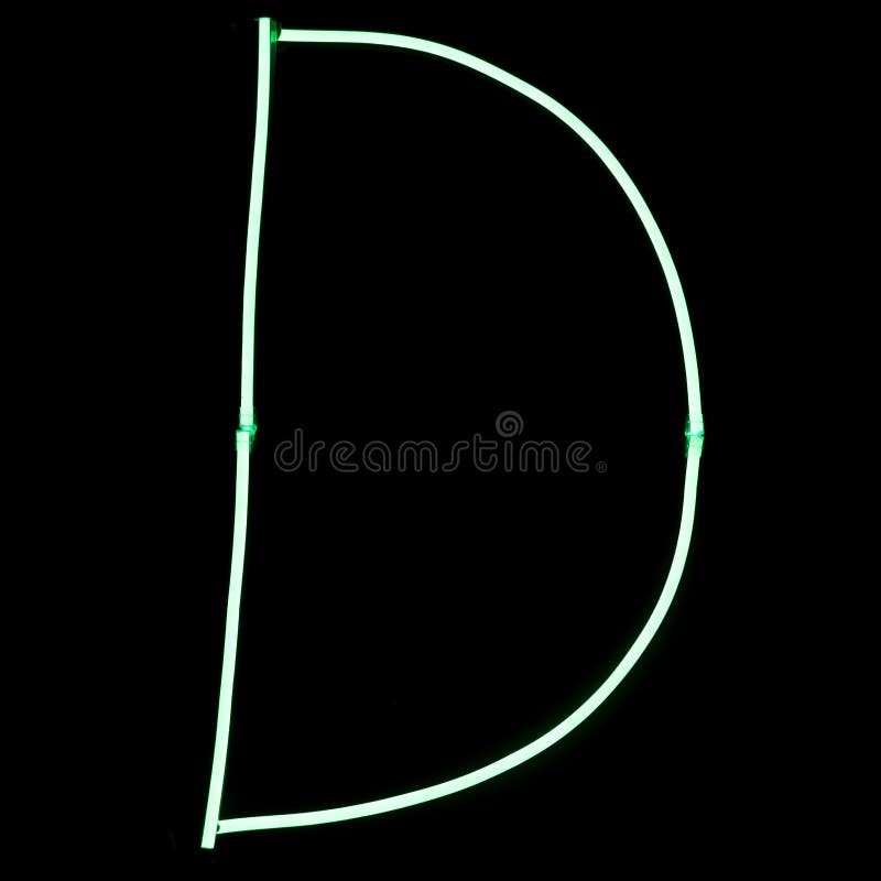 Letras verdes del alfabeto de las luces de neón imágenes de archivo libres de regalías Letras verdes del alfabeto de las luces de neón imágenes de archivo libres de regalías