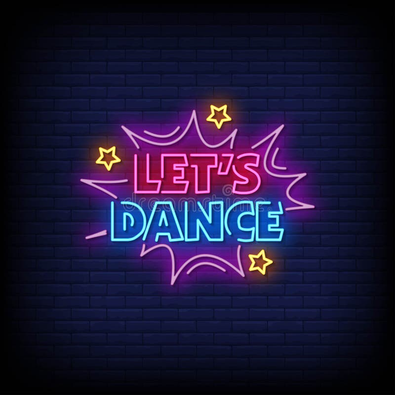 Lets Rock Neon Signs Style Text Vector Stock Vector - Illustration of ...