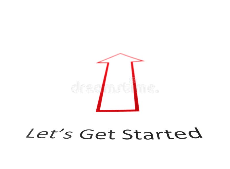 Lets Get Started stock images