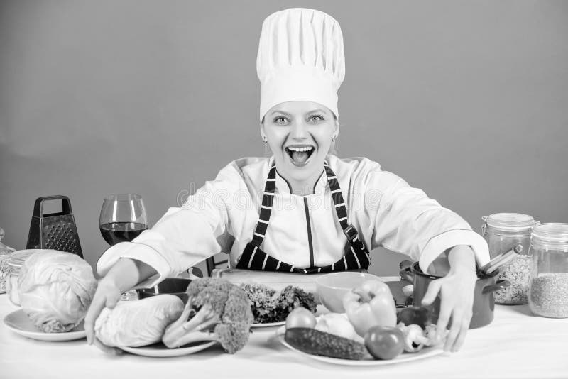 Chef with Healthy Salad Food on Chalk Blackboard M Stock Image - Image ...