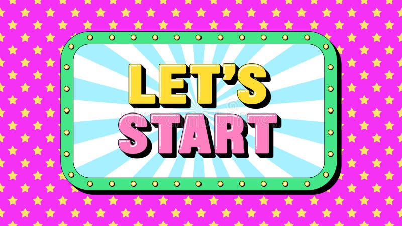 Let the the game begin. Lettering Stock Vector