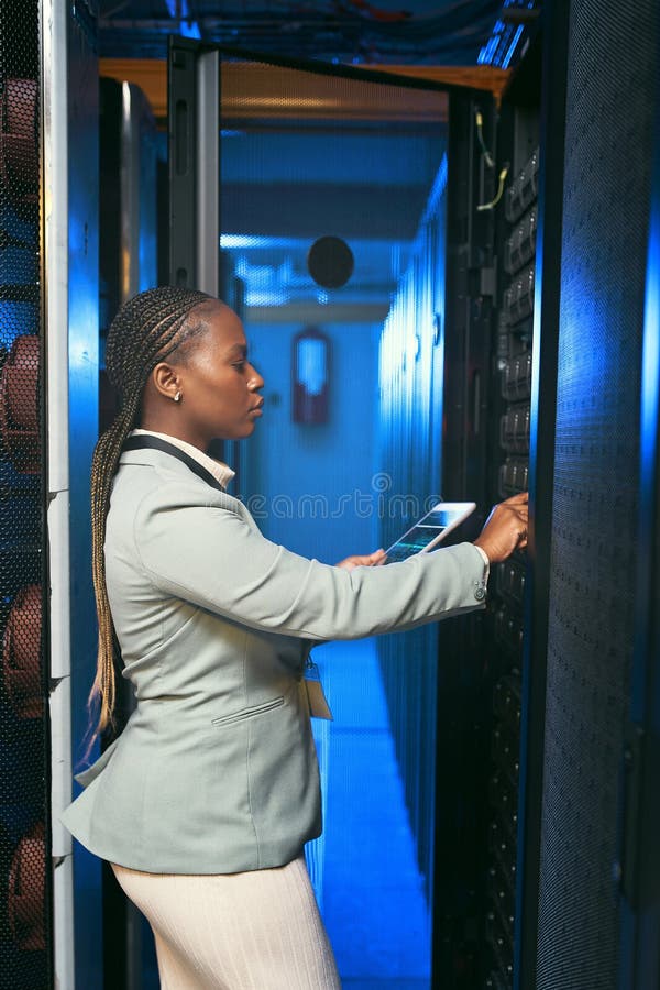 Lets Take a Closer Look. a Young it Specialist Standing Alone in the