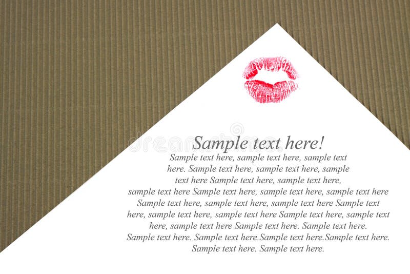 Letter with kiss stock photo. Image of celebration, ribbon 21102206