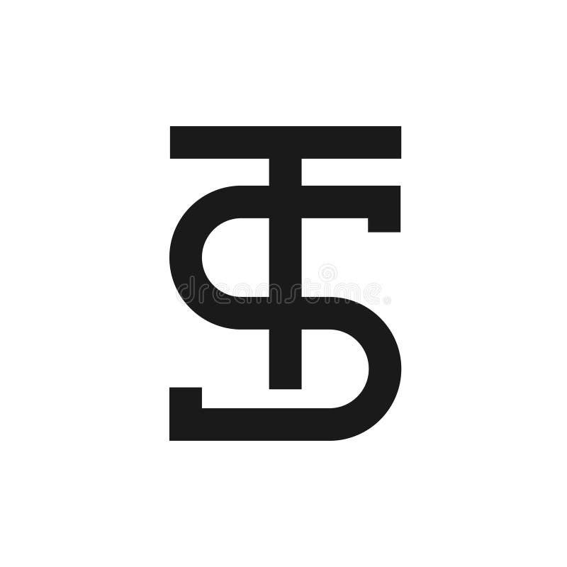 ST Letter Bold Style Logo Template. Stock Vector - Illustration of ...