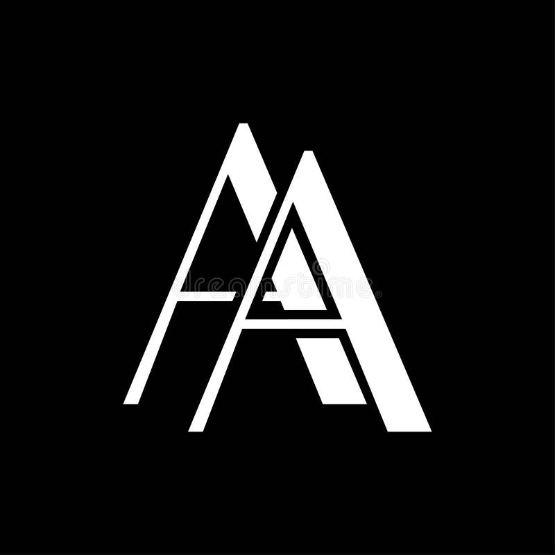 Letter AA Logo Design Template. Stock Vector - Illustration of initial