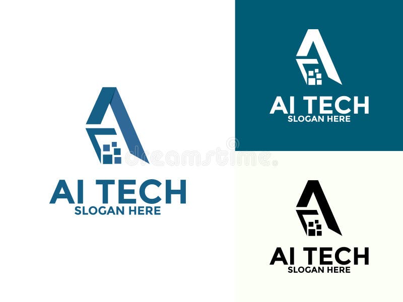 Letter \'AI\' Artificial intelligence Abstract Technology Analysis logo vector design concept royalty free illustration