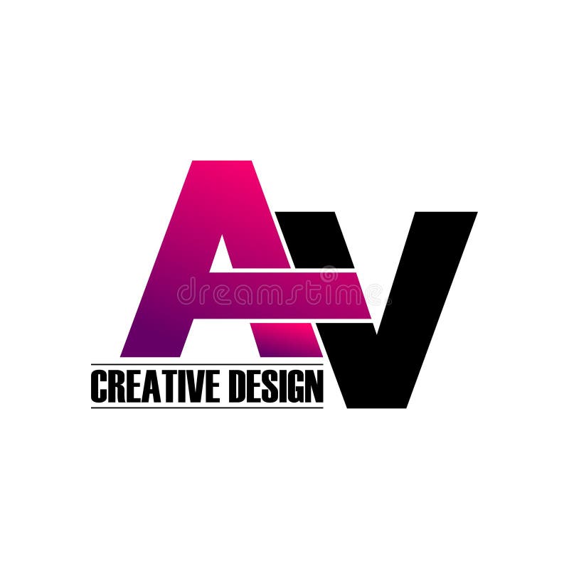 Letter AV Simple Monogram Logo Icon Design. Stock Vector Illustration of capital, indonesian