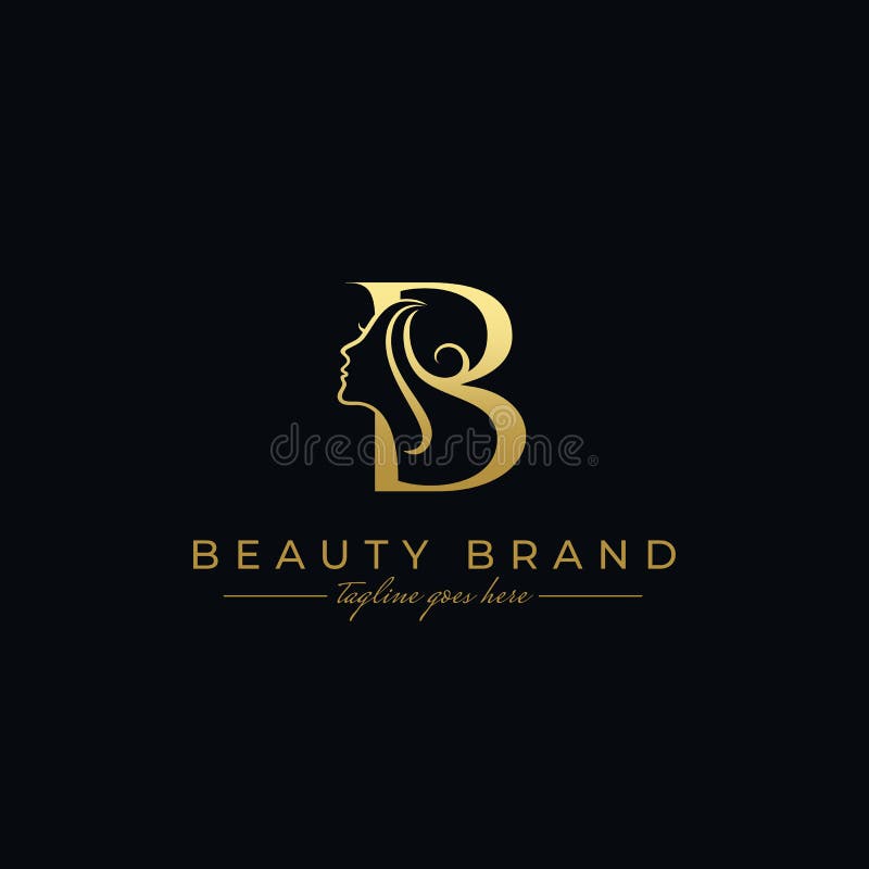 Letter B Beauty Face, Hair Salon Logo Design Stock Vector - Illustration of  lady, haircut: 195544656