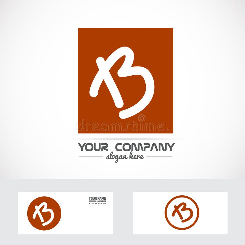 Letter b brown orange logo vector illustration Letter b brown orange logo vector illustration