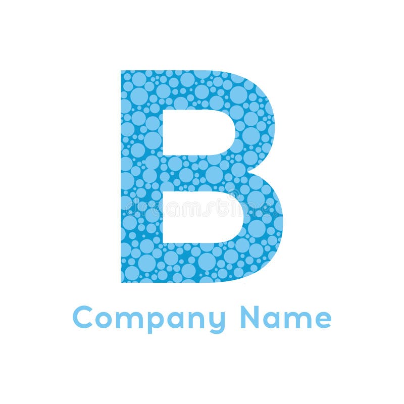 Letter B Bubbles Vector. Abstract Gold Letter a Logo Design Stock