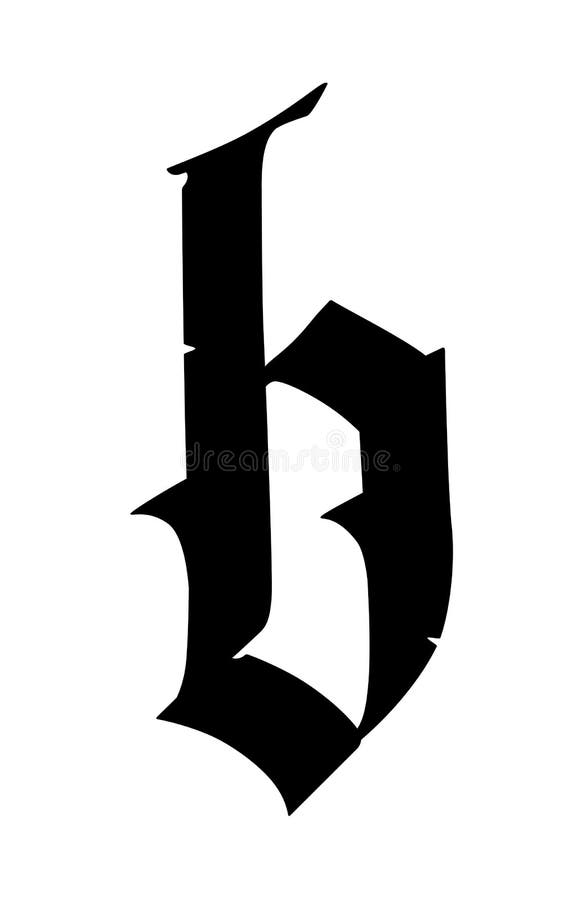 Letter B in the Gothic Style. Vector. Alphabet. the Symbol is Isolated on a White Background. Calligraphy and Lettering Stock Vector - Illustration of elegant, company: 235059536 Letter B in the Gothic Style. Vector. Alphabet. the Symbol is Isolated on a White Background. Calligraphy and Lettering Stock Vector - Illustration of elegant, company: 235059536