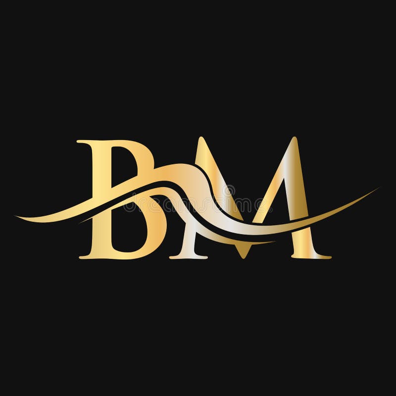 Letter BM Logo Design. Initial BM Logotype Template Stock Vector ...