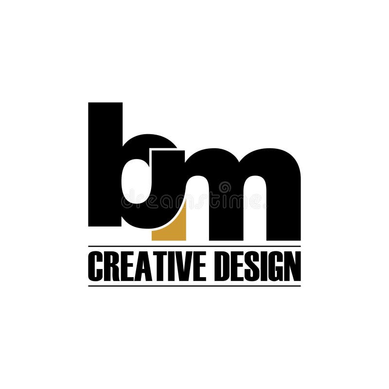 Letter BM simple monogram logo icon design. vector illustration