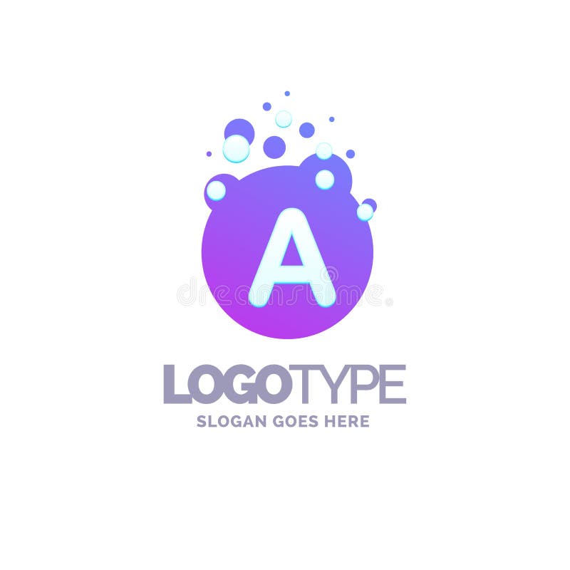 Letter S Bubbles Logo Purple Template Stock Vector Illustration of