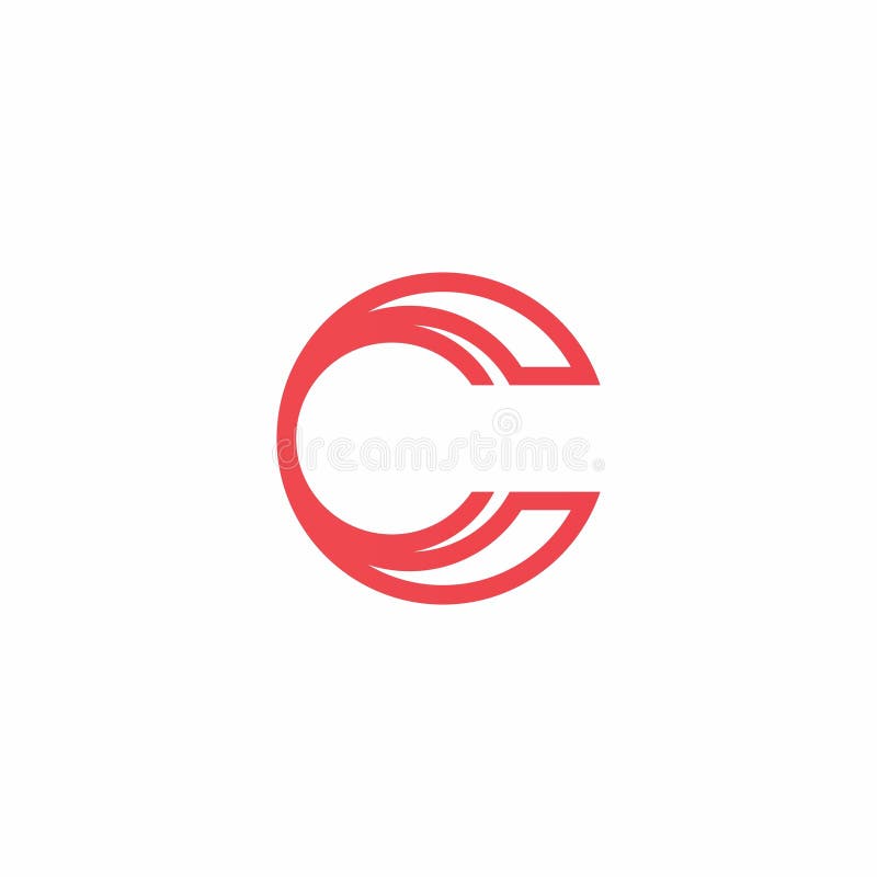 Letter C Initial Logo Design royalty free illustration