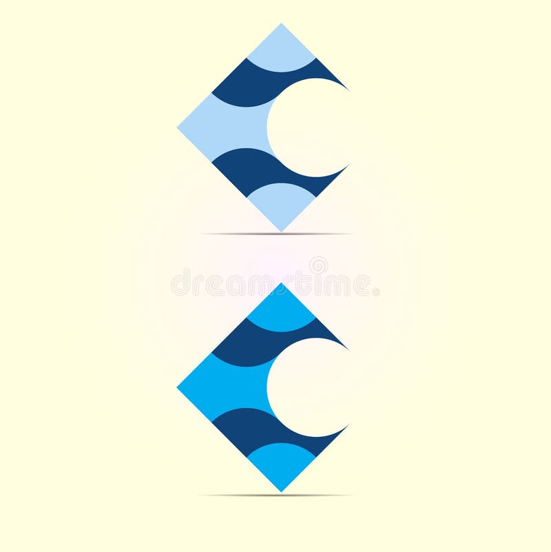 Letter C logo design shape template vector illustration