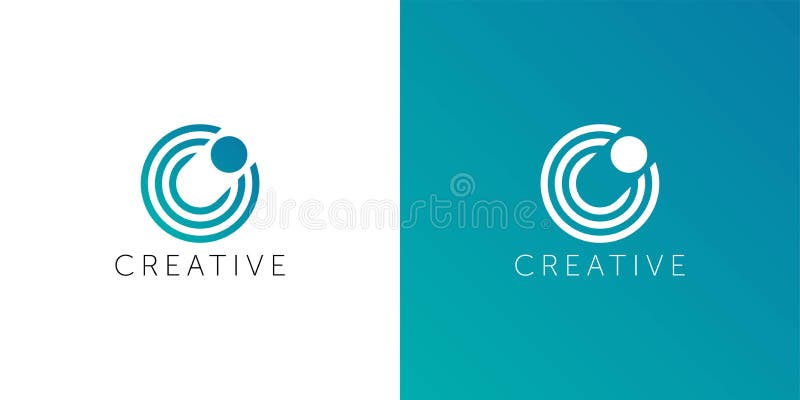 Letter C Logo Symbol Design Template Elements. Vektorfarbzeichen ...