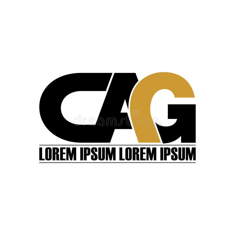 Letter CAG simple monogram logo icon design. vector illustration