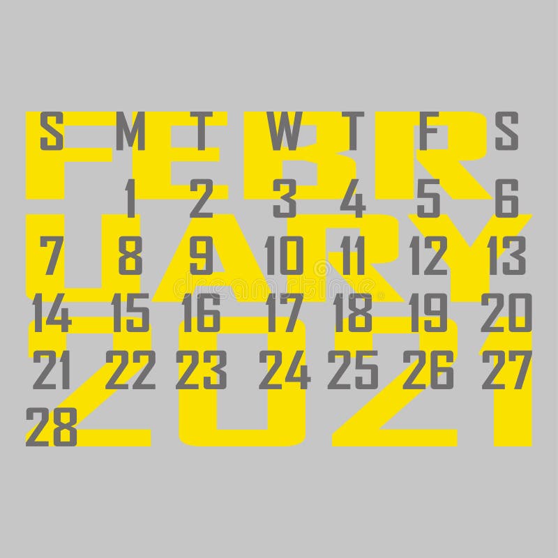 letter-calendar-for-february-2021-the-week-begins-on-sunday-time