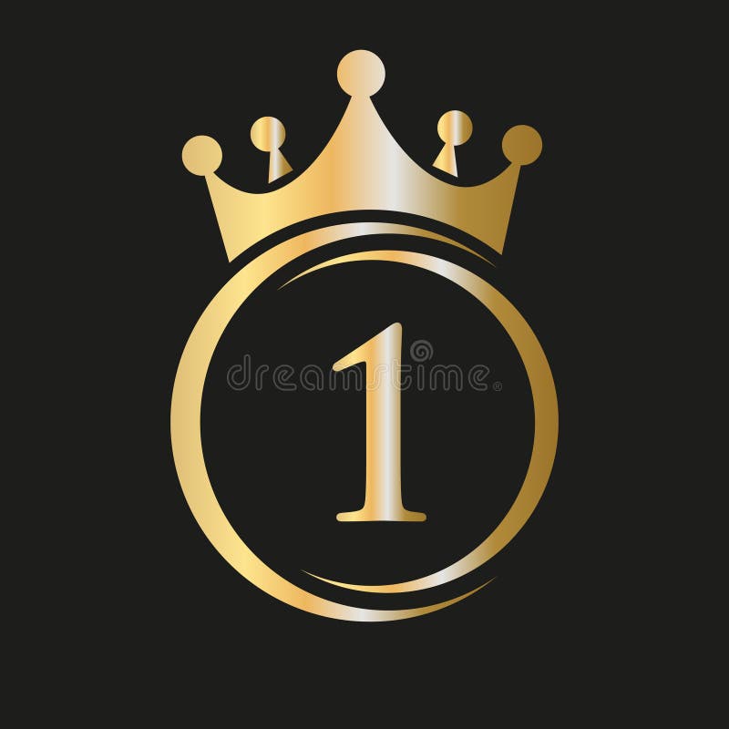 Letter 1 Crown Logo. Royal Crown Logo for Spa, Yoga, Beauty, Fashion ...