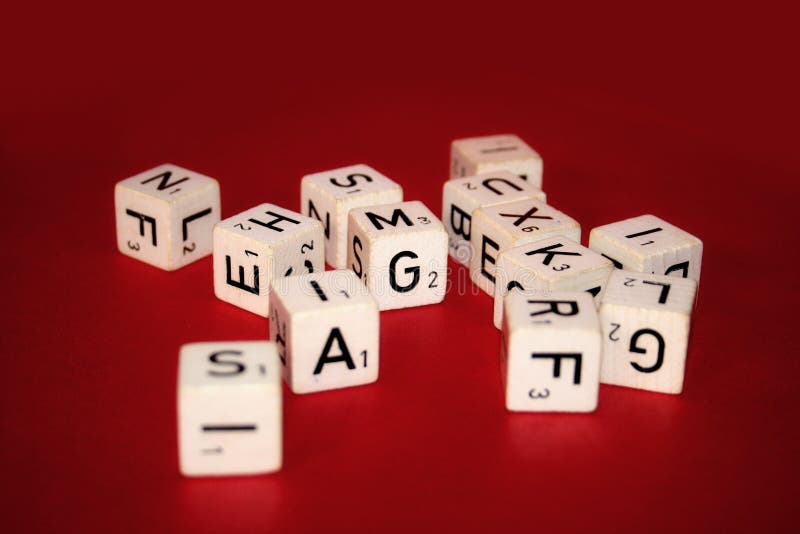 Letter cubes royalty free stock image