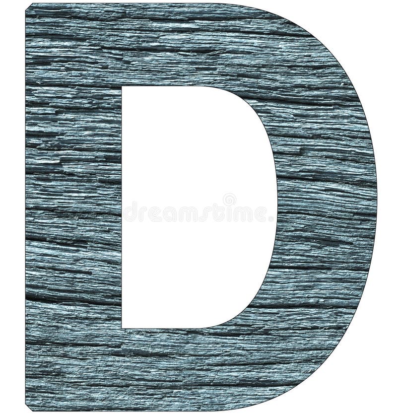 Letter D of the Alphabet, with Wood Texture in Blue Color Stock Photo ...