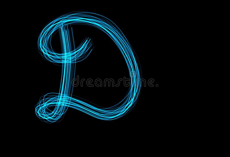 Letter D in Black Background Stock Illustration - Illustration of modern,  letter: 137109243