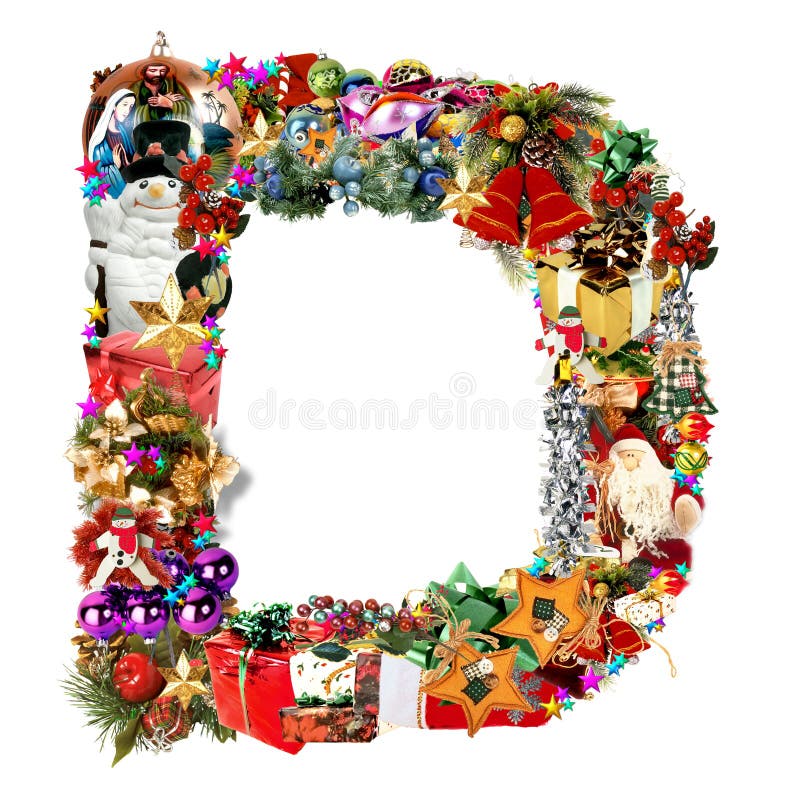 Letter D, for Christmas decoration