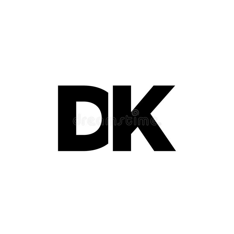 Trendy letter D and K, DK logo design template. Minimal monogram initial based logotype for company identity