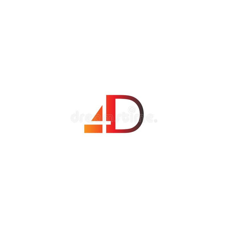 Letter 4D logo combination stock vector. Illustration of luxury - 188319592